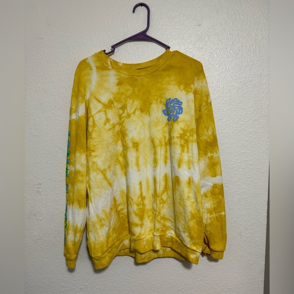 FLATBUSH ZOMBIES: ACID DROP LADIES CREWNECK YELLOW SWEATER WOMENS LARGE - Picture 2 of 8